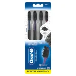 Oral-B Charcoal Toothbrush, Soft, 4 Count, for Adults & Children 3+ - Image 3