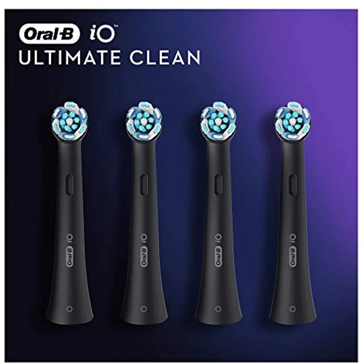 Oral-B iO Ultimate Cleaning Electric Toothbrush Heads Black - 4 Heads - Image 2