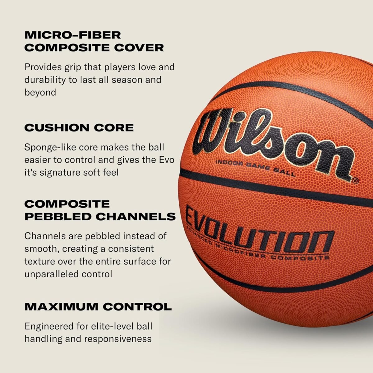 WILSON Evolution Indoor Game Basketballs - Image 7