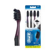 Oral-B Charcoal Toothbrush, Soft, 4 Count, for Adults & Children 3+