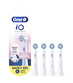 Oral-B iO Gum & Sensitive Replacement Heads, Electric Toothbrush Brush Heads, White, 4 Count