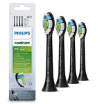Philips Sonicare HX6064/95 W Plaque Control Standard Brush Head - 4 Pack (Black)