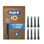 Oral-B IO Ultimate Clean Replacement Brush Heads Black, 8 count