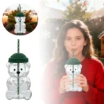 2025 Bearista BEAR Glass Jar Cold Cup Tumbler with Straw - Image 6