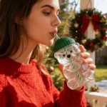 2025 Bearista BEAR Glass Jar Cold Cup Tumbler with Straw - Image 5